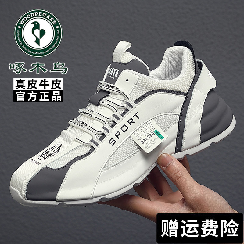 啄木鸟包底男鞋夏季新款时尚休闲鞋增高运动鞋男百搭高帮老爹鞋