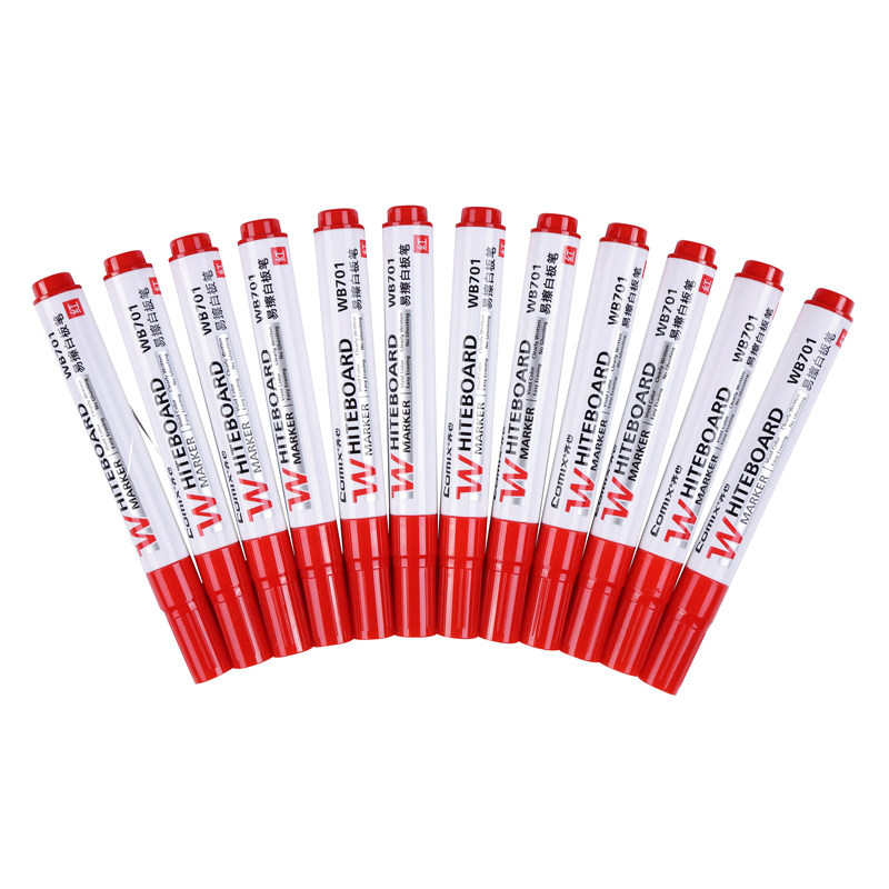 QIXIN WB701 화이트보드 펜 지울 수 있는 대형 펜 두꺼운 머리 색상 빨간색과 파란색 칠판 펜 쉽게 지울 수 있는 펜 수성 펜