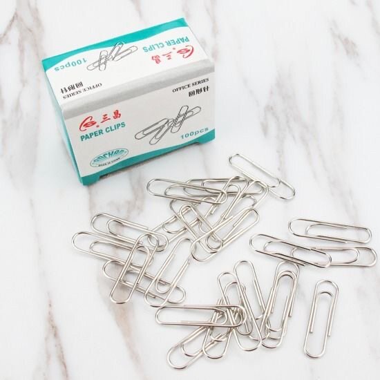 SANCHANG 종이 클립 실버 종이 클립 종이 클립 파일 금속 종이 클립 편지지 클립 버클 스윙 바늘 고정