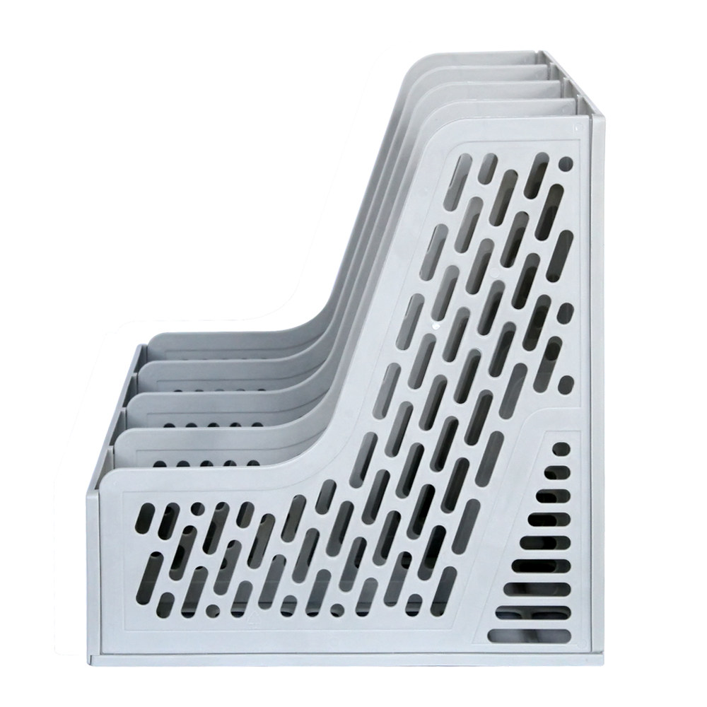 DELI 9846 4 그리드 A4 파일 프레임 4 링크 플라스틱 두꺼운 파일 랙 파일 열 파일 홀더 정보 랙