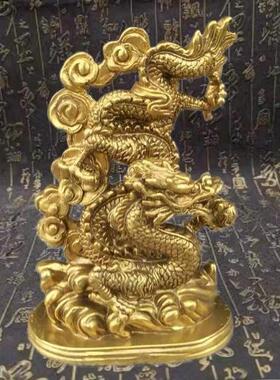 仿铜龙凤一对龙凤呈祥吉祥如意结婚家居开业招财客厅工艺品摆件