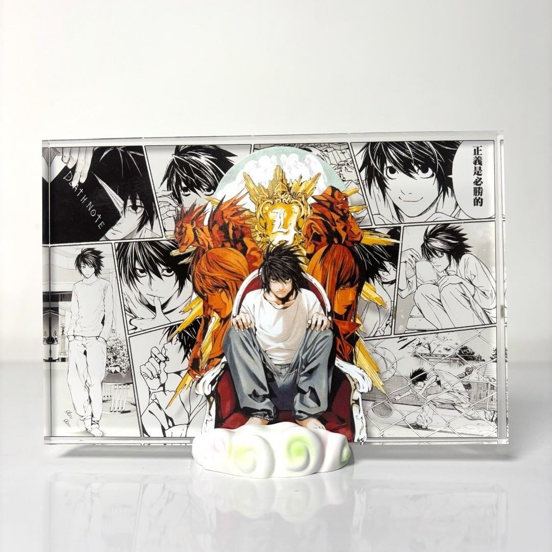 thumbnail for Yagami Moon Acrylic Brick Death Note, Yagami Moon's Birthday Crystal Brick, Rimanka Brick Peripheral Stand Gift