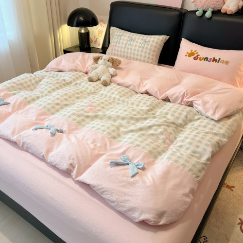 小红书推荐少女蝴蝶结全棉四件套