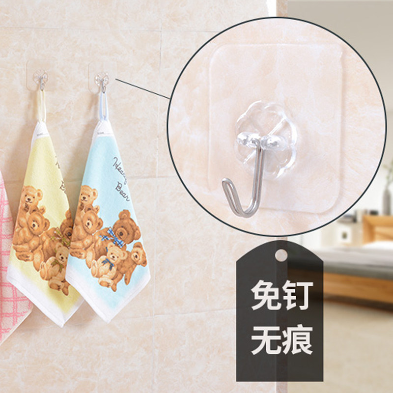强力粘钩壁挂无痕钩子厨房浴室壁挂自粘胶挂钩免打孔墙上承重贴钩