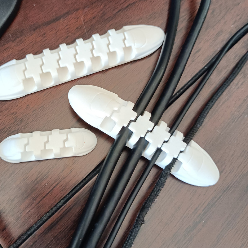 数据线理线器自粘硅胶J夹线器图片