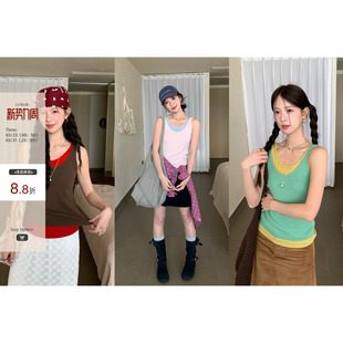 可自由双色叠穿 羊毛混纺纯色针织背心 春季 CCKOK2026早春新品