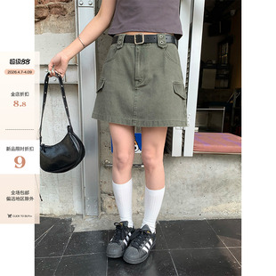 CCKOK 0407 短裙 100%棉洗水工装