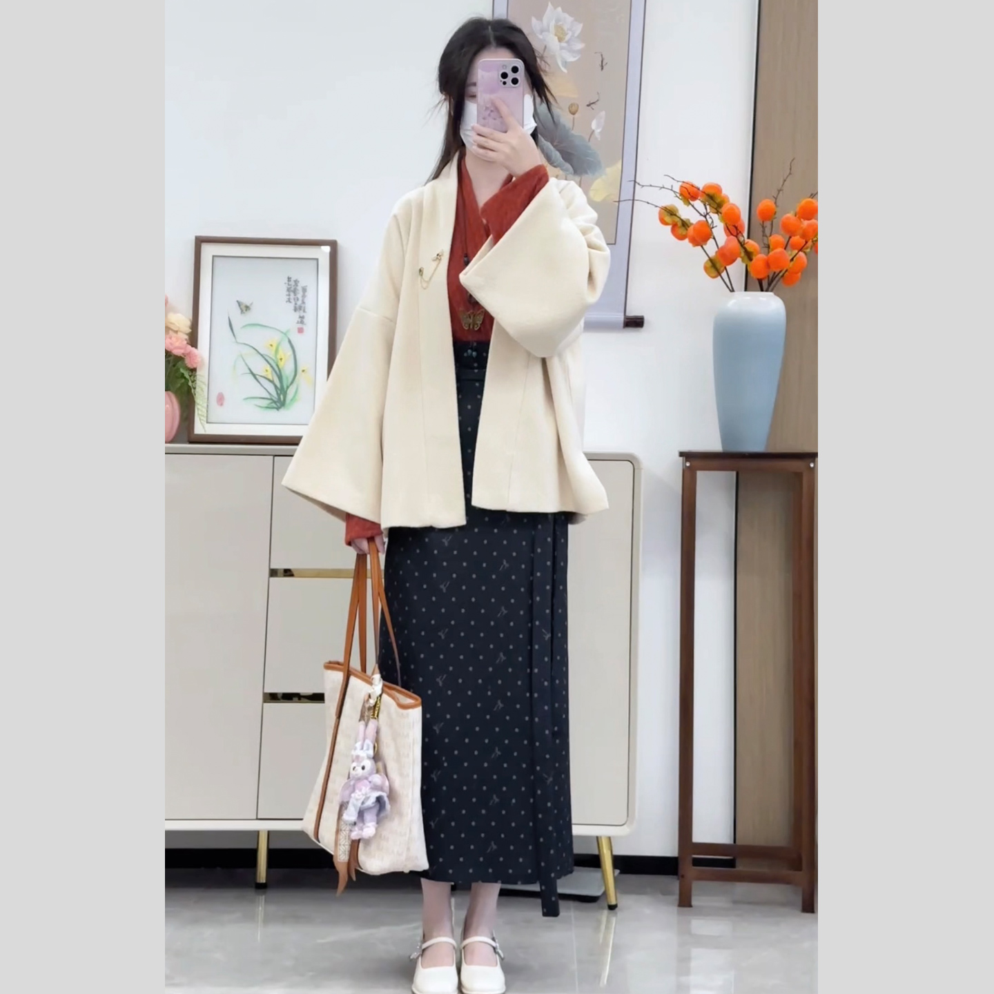 锦绣辞原创宋制对襟袄飞机袖旋裙