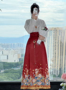 锦绣辞2023年缎面日常马面裙全套