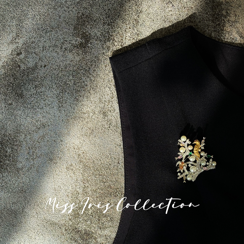 海洋礼赞m家同款珊瑚树枝淡水珍珠胸针配饰爆款通勤职场礼品珊瑚