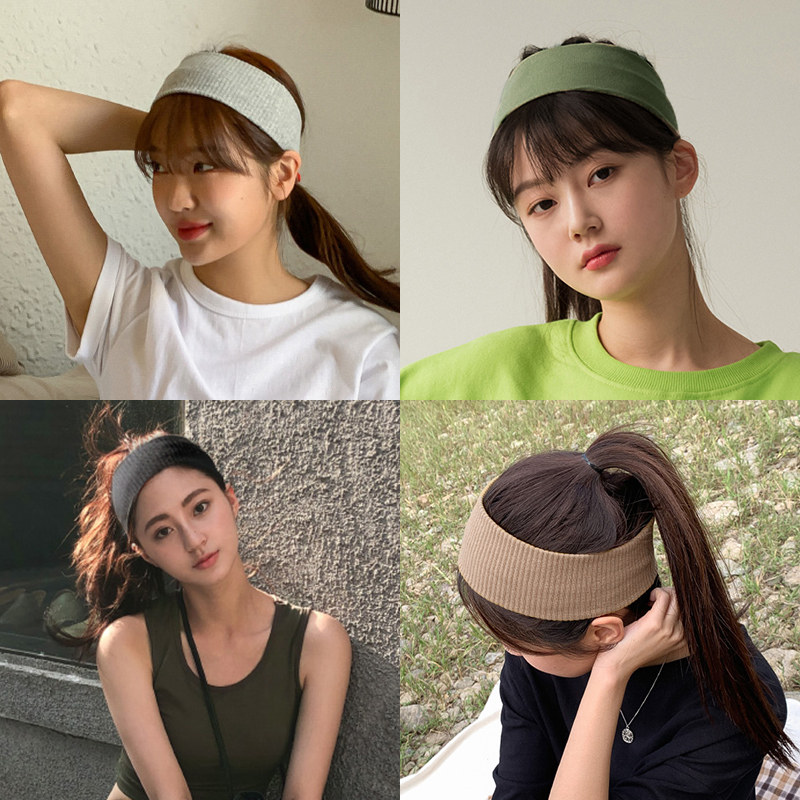 时尚潮款运动发带少女网红夏天薄款外出百搭户外跑步吸汗绑发头巾