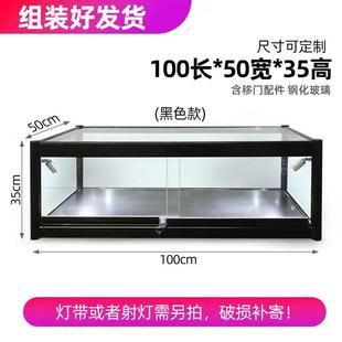 小型桌面玻璃柜珠宝饰品玻璃防尘罩手办乐高展示柜悬挂上墙壁吊柜