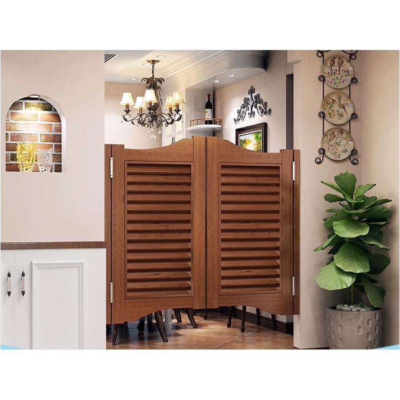 实木对开门半腰门栏栅门半截门走廊门隔断酒吧门牛仔门百叶门定做