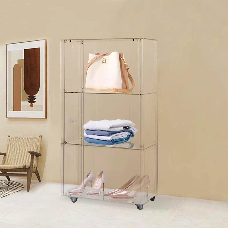 客厅置物架展示架盲盒玩具收纳柜子压克力模型展示柜透明盒子定制