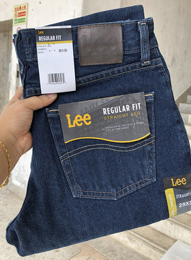 现货正品Lee美国宽松直筒牛仔裤男中腰纯棉厚实秋冬200-8973