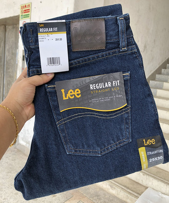 lee美国中腰纯棉厚实秋冬牛仔裤