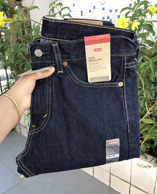 中腰宽松直筒男士牛仔裤李维斯