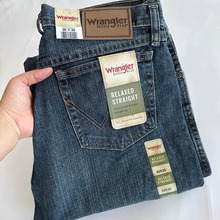 现货12oz.美国正品威格wrangler纯棉中腰宽松直筒牛仔裤31000ga