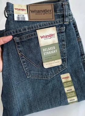 现货12oz.美国正品威格wrangler纯棉中腰宽松直筒牛仔裤31000ga
