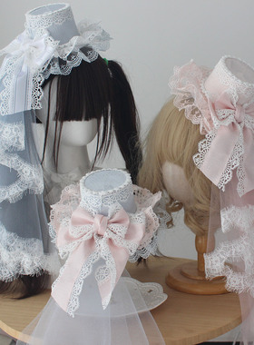 原创设计头纱礼帽 圣诞H手作小物Lolita发饰 手袖 波奈特 花丸 KC
