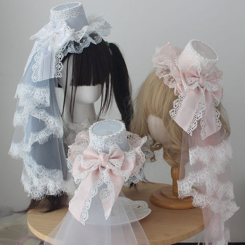 原创设计头纱礼帽 圣诞H手作小物 Lolita发饰 小礼帽