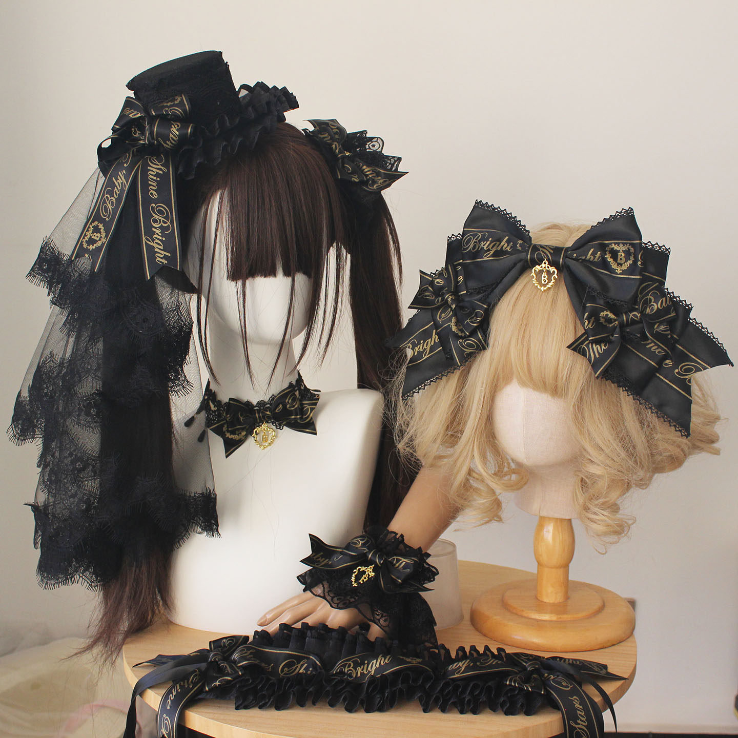 sbw黑金lolita小物套装