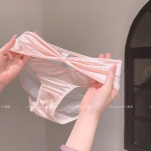 【归国初恋】水光缎面内裤女性感新款纯欲蝴蝶结小仙女低腰三角裤