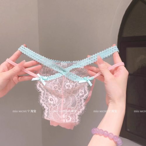 【嗨honey！】蕾丝内裤女性感2025新纯欲蝴蝶结小仙女低腰三角裤