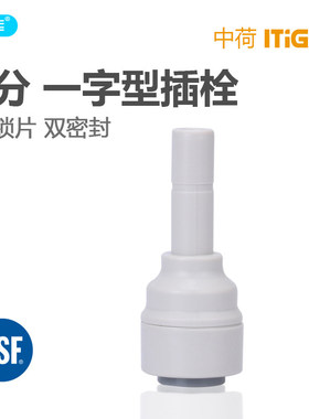 2转2一字型插栓净水器RO机2分插栓硬插 中荷快速接头 1801-A