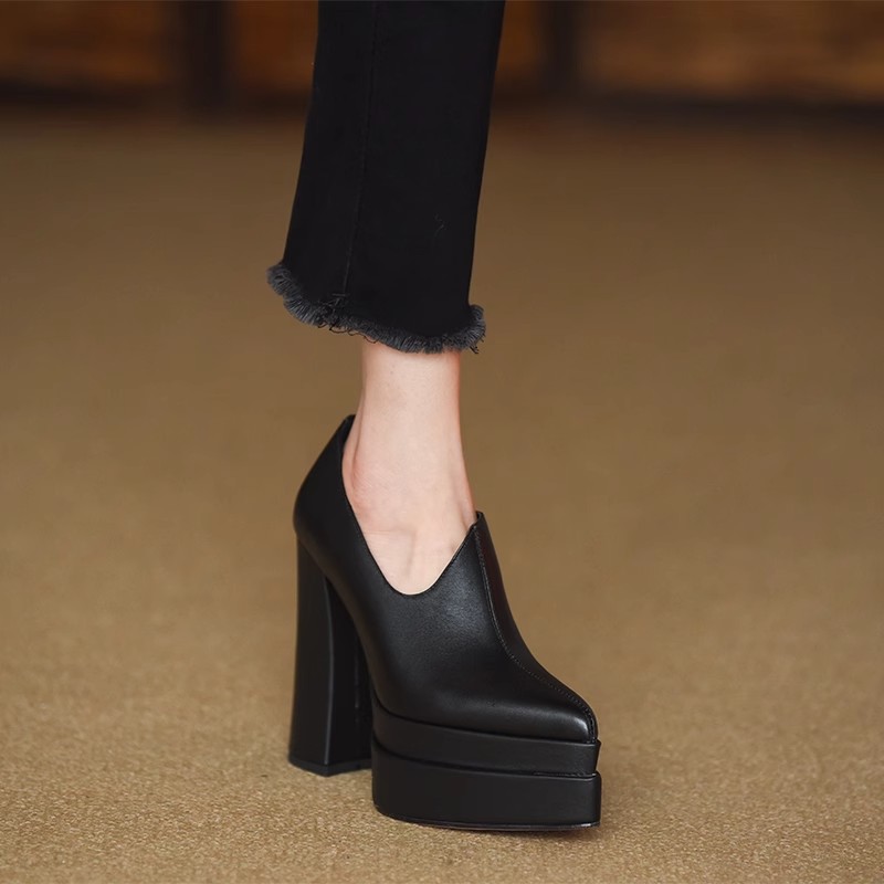 高品质深口单鞋女时尚厚底