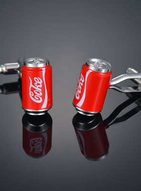时尚红色可乐瓶袖钉  法式长袖衬衫袖钉 衬衣配饰Cufflinks