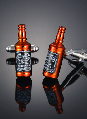 红色酒瓶袖钉 法式长袖衬衫袖钉 衬衣配饰Cufflinks