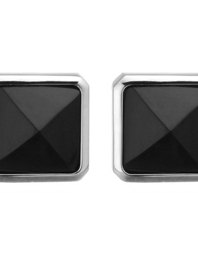 高档黑色正方形法式袖扣袖钉 男士袖扣袖口钉衬衫扣袖口cufflink