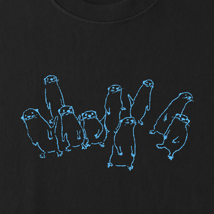 280g重磅 长袖 小水獭｜插画师合作款 气满满 在宇间 T恤｜一群元