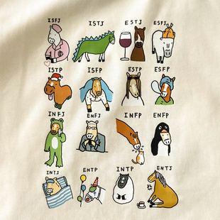 280g重磅 MBTI｜插画师糯糯熔岩合作款 在宇间 T恤｜小马版 长袖