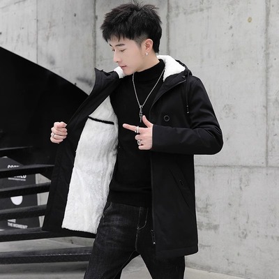 男士棉衣中长款外套冬季潮流韩版