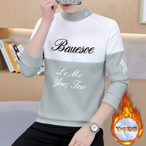 打底衫秋冬季长袖T恤半高领卫衣