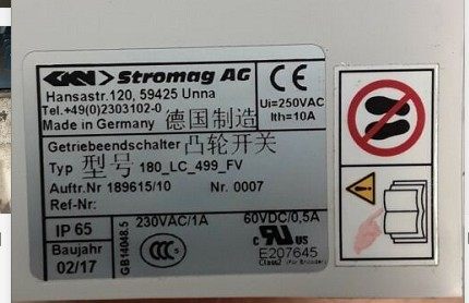 STROMAG凸轮开关51-540-BM1Z-499