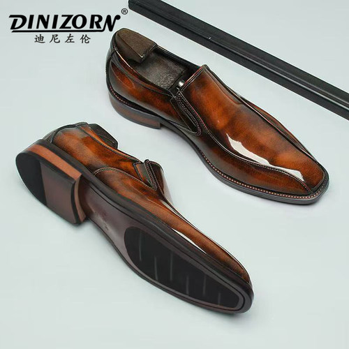 迪尼左伦橡胶英伦男鞋