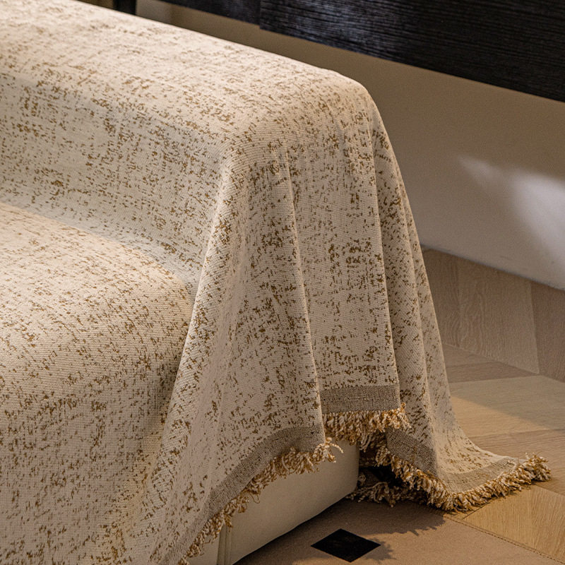 高级感雪尼尔沙发套罩巾四季通用 简约沙发布盖巾一片式全包盖布