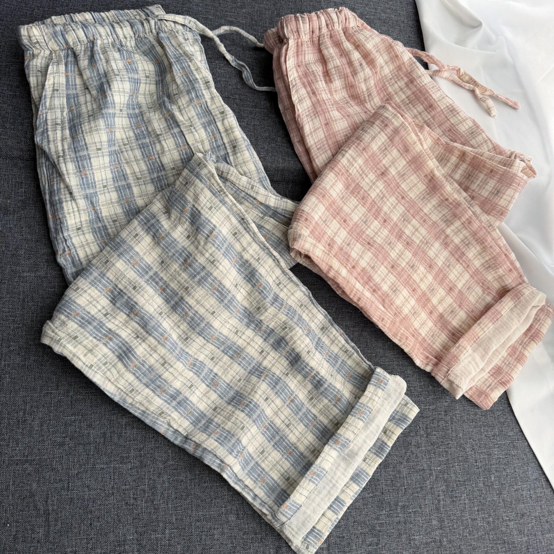 巨舒服！男女睡裤纯棉纱布图片