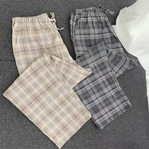 纯棉磨毛布男睡裤家居服裤子