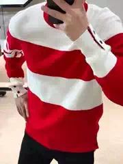 95565 Autumn and Winter Men's New Round-Neck Knitted Sweater, Simple, Fashionable, Versatile, Light Luxury, High-End, Handsome and Simple