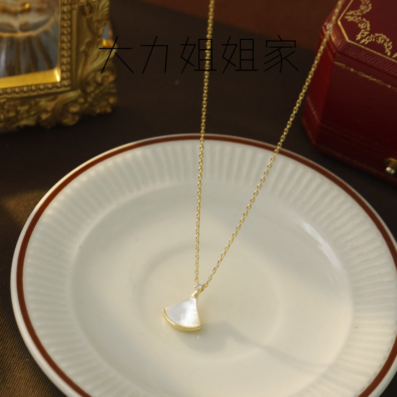 扇形贝壳项链女ins仙气锁骨链项链