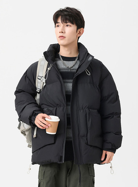 OCW潮牌 户外防风立领工装棉衣男女2026冬季新款青少年加厚面包服