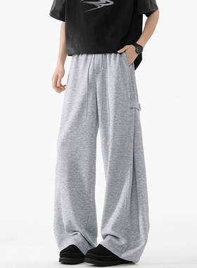 OCW潮牌 美式弯刀休闲裤男2026春秋新款青少年宽松大码休闲长裤子