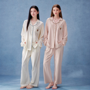 思莉太太睡衣女款 高级感舒服莫代尔棉闺蜜家居服 2025新款 春秋长袖