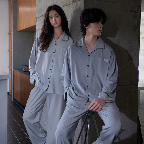 思莉太太简约高级感情侣装家居服
