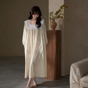 思莉太太凉感莫代尔睡裙女款长袖春夏四季独特绝美新中式国风睡衣
