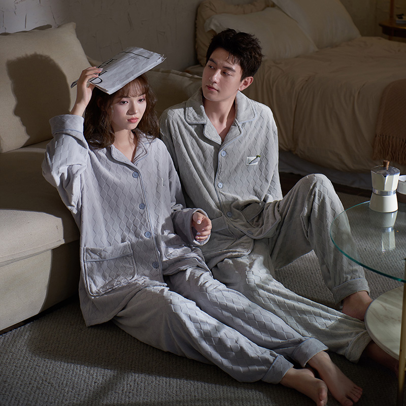思莉太太情侣海岛绒冬季睡衣